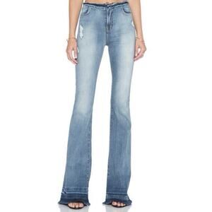 J BRAND Womens Maria Flare Jeans Size 27 High‎ Rise Deconstructed 33” Inseam